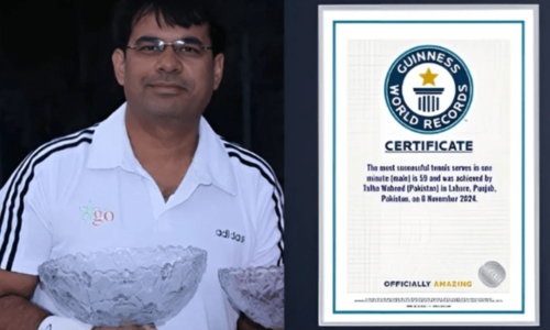 Pakistani player Waheed breaks record for most serves in a minute