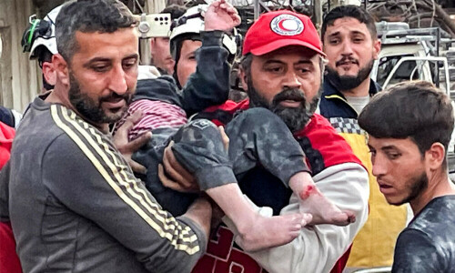 Blast from suspected old bomb in Syria kills 16