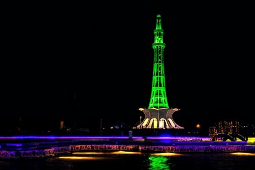 Light show held at Minar-e-Pakistan