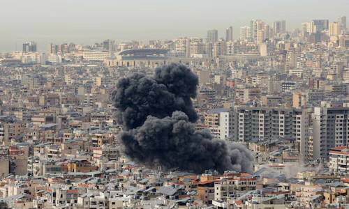 Israel lands first heavy strike on Beirut suburbs since ceasefire