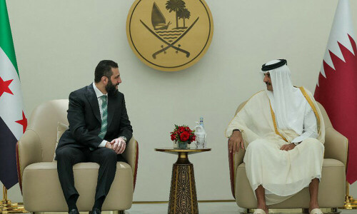 Syria leader in Qatar for first time since Assad fall