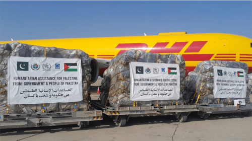 Pakistan dispatches 15th relief consignment for Palestine