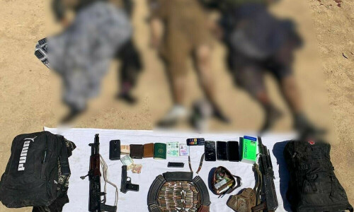 Five terrorists killed, two arrested in three KP operations: ISPR