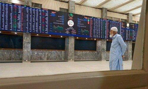 آخری گھنٹوں میں فروخت کا دباؤ، کے ایس ای 100 انڈیکس میں 250 پوائنٹس کی کمی