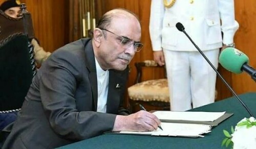 President Zardari gives assent to Finance Bill 2025