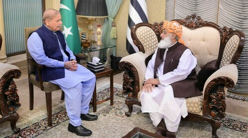 PM visits JUI-F chief, denounces attack on Asjad