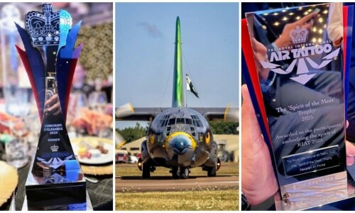 PAF aircraft win ‘Concours d’Elegance’, ‘Spirit of the Meet’ awards in UK