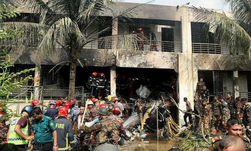 بنگلہ دیش: فضائیہ کے تربیتی طیارہ حادثے میں کم از کم 27 افراد جاں بحق،25 بچے شامل بنگلہ دیش: فضائیہ کے تربیتی طیارہ حادثے میں کم از کم 27 افراد جاں بحق،25 بچے شامل