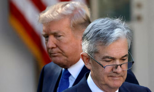 Trump says Fed&rsquo;s Powell will be out in 8 months, calls him a &lsquo;numbskull&rsquo;