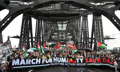 Thousands join pro-Palestinian march over Sydney Harbour Bridge