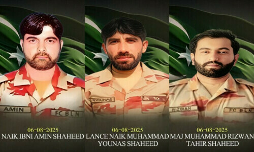 Three soldiers martyred in Mastung terrorist attack: ISPR
