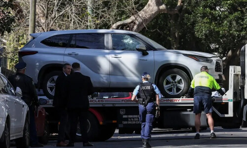 Man arrested for crashing car into Russian consulate in Sydney