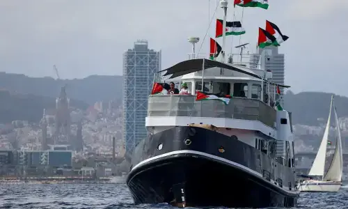 Flotilla for Gaza says boat struck by drone in Tunisian waters, authorities deny