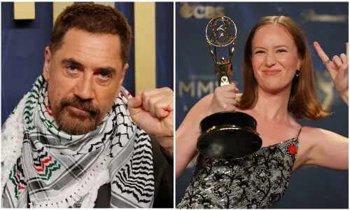 Artists call for ‘Free Palestine’ at Emmy Awards in Los Angeles Artists call for ‘Free Palestine’ at Emmy Awards in Los Angeles
