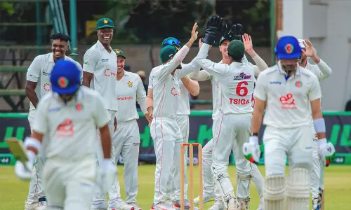 Rare test win for Zimbabwe in easy defeat of Afghanistan Rare test win for Zimbabwe in easy defeat of Afghanistan