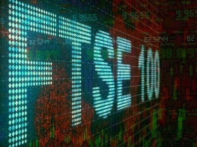 FTSE 100 closes at record high, boosted by financials