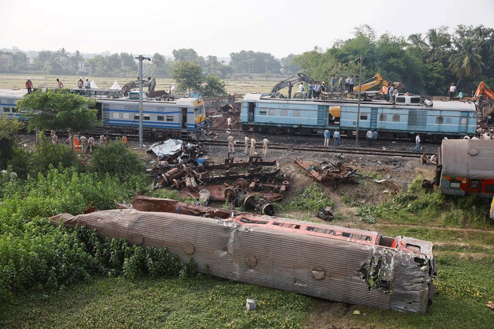 Eight killed in train collision in central India