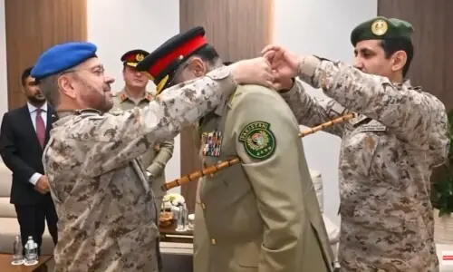 CJCSC General Sahir Shamshad conferred &lsquo;King Abdulaziz Medal of Honour&rsquo;