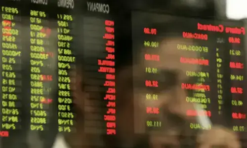 اسٹاک مارکیٹ: آخری گھنٹوں میں فروخت کا دباؤ، 100 انڈیکس 250 پوائنٹس گرگیا