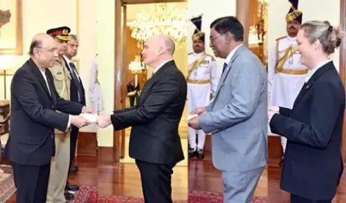Envoys of Australia, Mauritius, Denmark, UAE present credentials to President Zardari