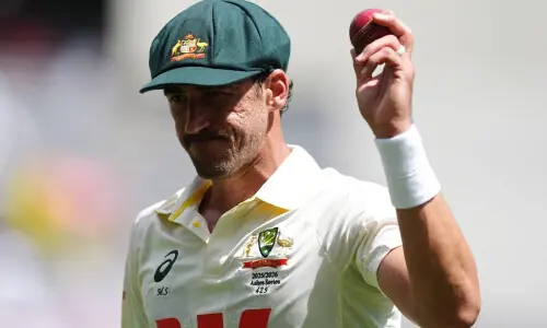 Starc celebrates seven as England collapse before tea in Ashes opener Starc celebrates seven as England collapse before tea in Ashes opener