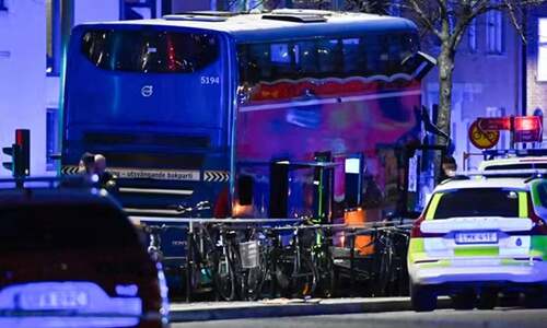 Several killed as Stockholm bus slams into pedestrians