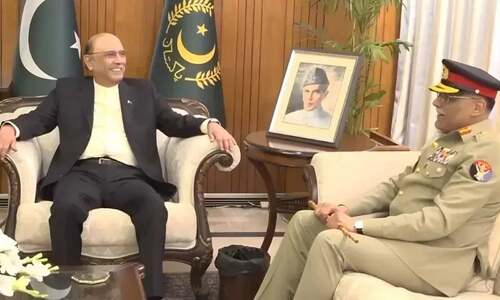Gen Sahir calls on Zardari