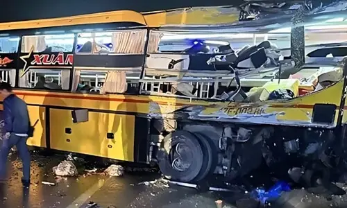 At least 7 killed in Vietnam after bus overturns