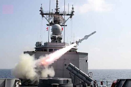 Navy conducts live missile firing exercise