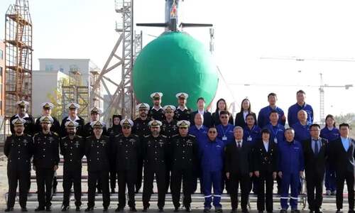 Navy&rsquo;s fourth Hangor-class submarine launched by Chinese shipyard
