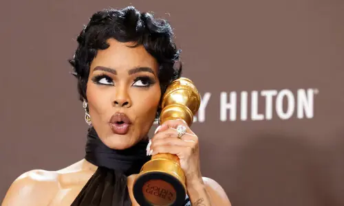 Teyana Taylor, Skarsgard honored at Hollywood&rsquo;s Golden Globes