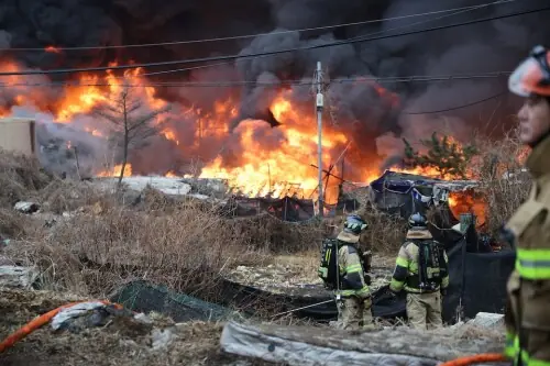 Major fire breaks out in slum area of South Korea&rsquo;s Gangnam district