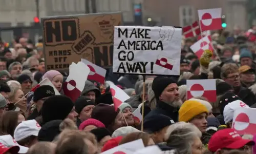 Thousands join anti-Trump &lsquo;Hands off Greenland&rsquo; protests in Denmark