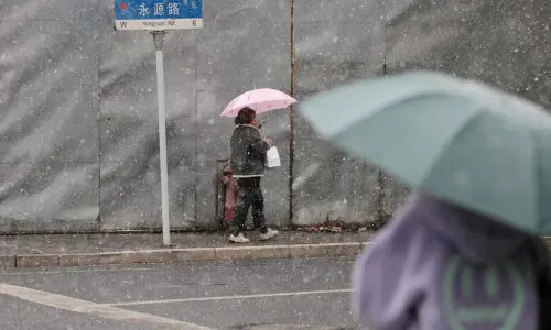 Wave of low temperature brings rare snowfall to Shanghai