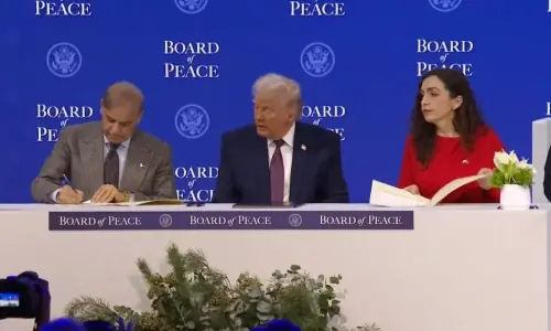 پاکستان اور دیگر عالمی رہنماؤں نے ٹرمپ کے بورڈ آف پیس کے چارٹر پر دستخط کر دیے