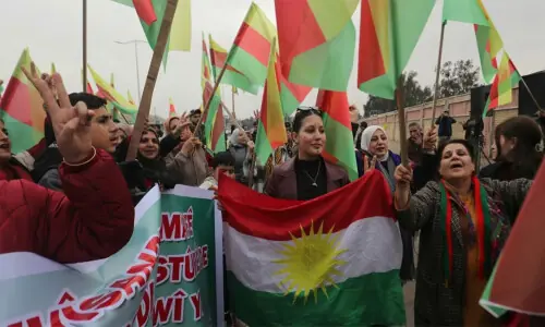 Thousands of Kurds rally in northeast Syria in show of solidarity