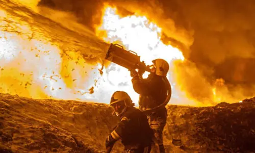 Fire after drone attack at Russia&rsquo;s port of Taman put out, authorities say