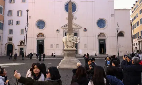 Tusk snapped off famed Bernini statue in Rome square