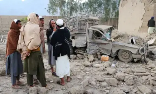 Pakistan carries out strikes along Afghan border to target &lsquo;seven terrorist camps&rsquo;