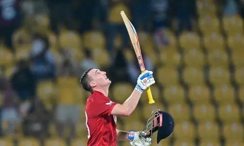 Brook&rsquo;s century powers England into T20 WC semis with win over Pakistan