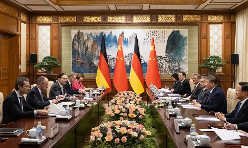 Germany&rsquo;s Merz meets Xi in China, seeking closer ties