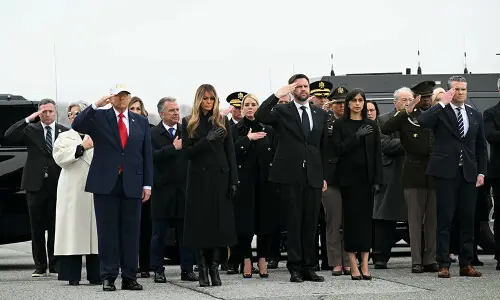 Trump attends return of first US troops killed in Iran war