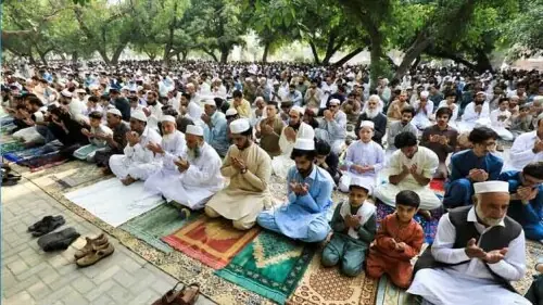 Preparations for Eid prayers