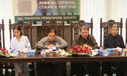 Sarmad elected APNS President, Shahab Zuberi VP: APNS says concerned at state of print media
