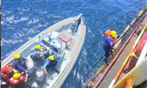 Pakistan Navy rescues 18 crew members from merchant vessel in Arabian Sea