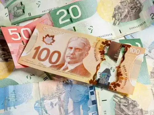 Canadian dollar falls against the greenback