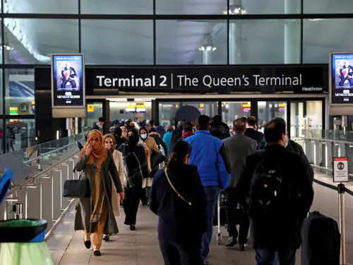 London Heathrow airport traffic dips due to Mideast war
