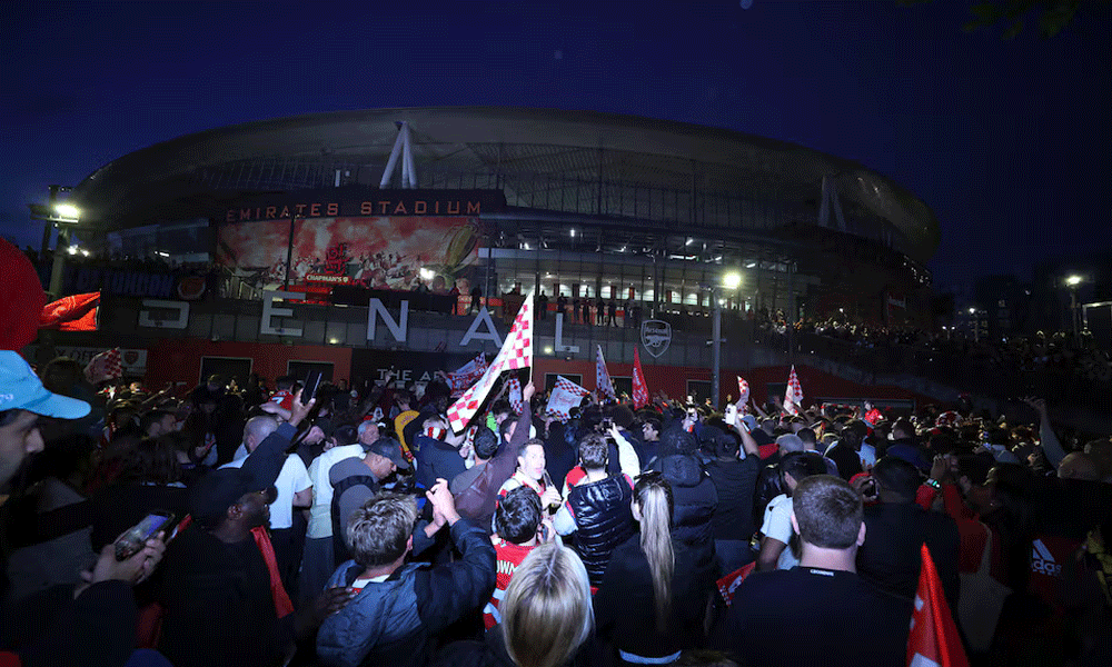 Celebrations erupt in North London after Arsenal seal Premier League title