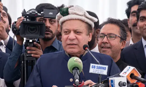 Nawaz Sharif criticises lack of infrastructure development in Gilgit-Baltistan election rally
