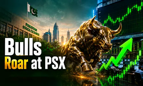 Bulls roar at PSX, KSE-100 up nearly 4,400 points amid US-Iran peace deal